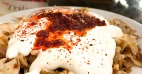 Patlıcanlı yoğurtlu gözleme