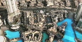 Burj Khalifa'nın seyir terasından manzara