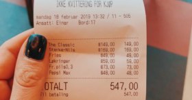 Bir öğle yemeği faturası