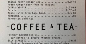 Oslo'daki hamburgecinin menüsü