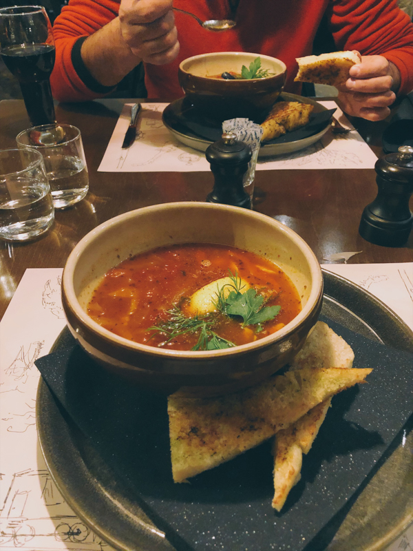 flamdaki restaurantımız ve balık çorbası