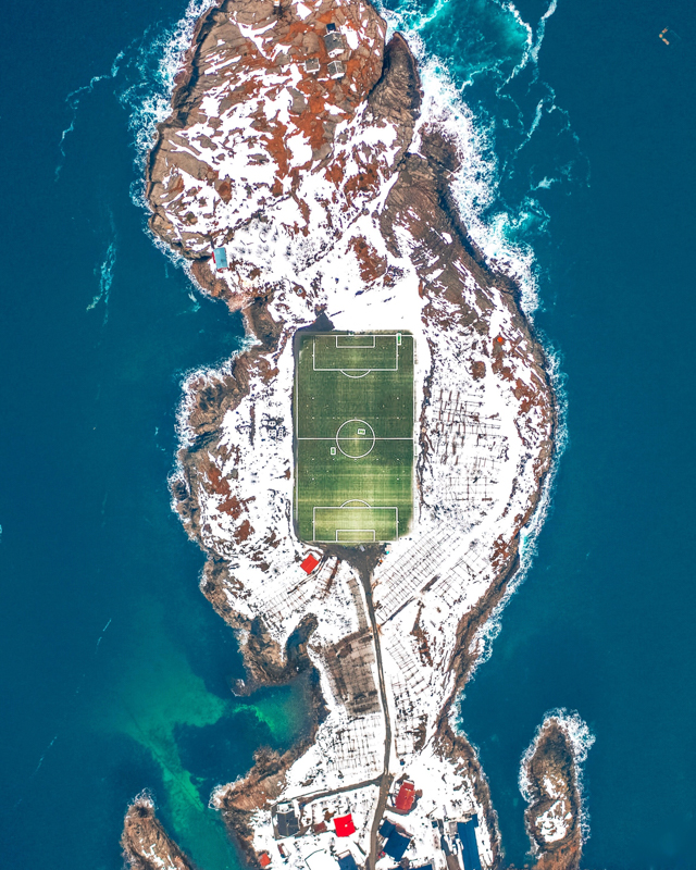 henningsvaer football field norway