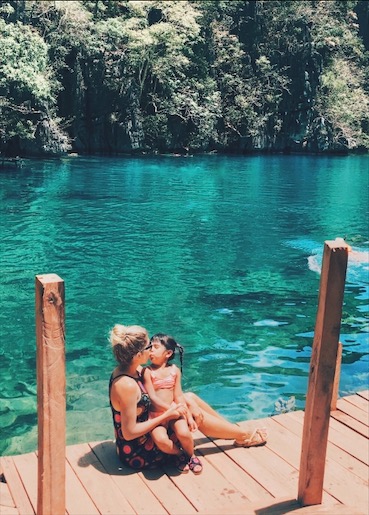 kayangan gölü, filinler coron adsında çocuklarla