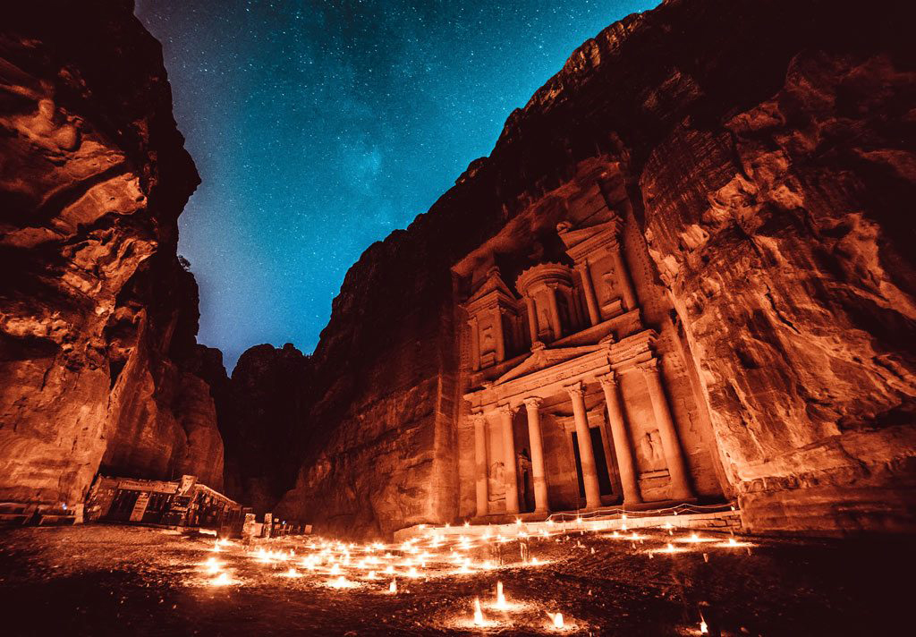 ürdün petra by night gece showu